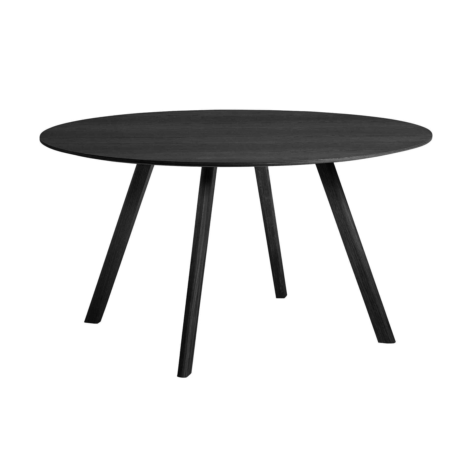 CPH25 2.0 dining table Ø120 cm, Black-lacquered oak veneer HAY