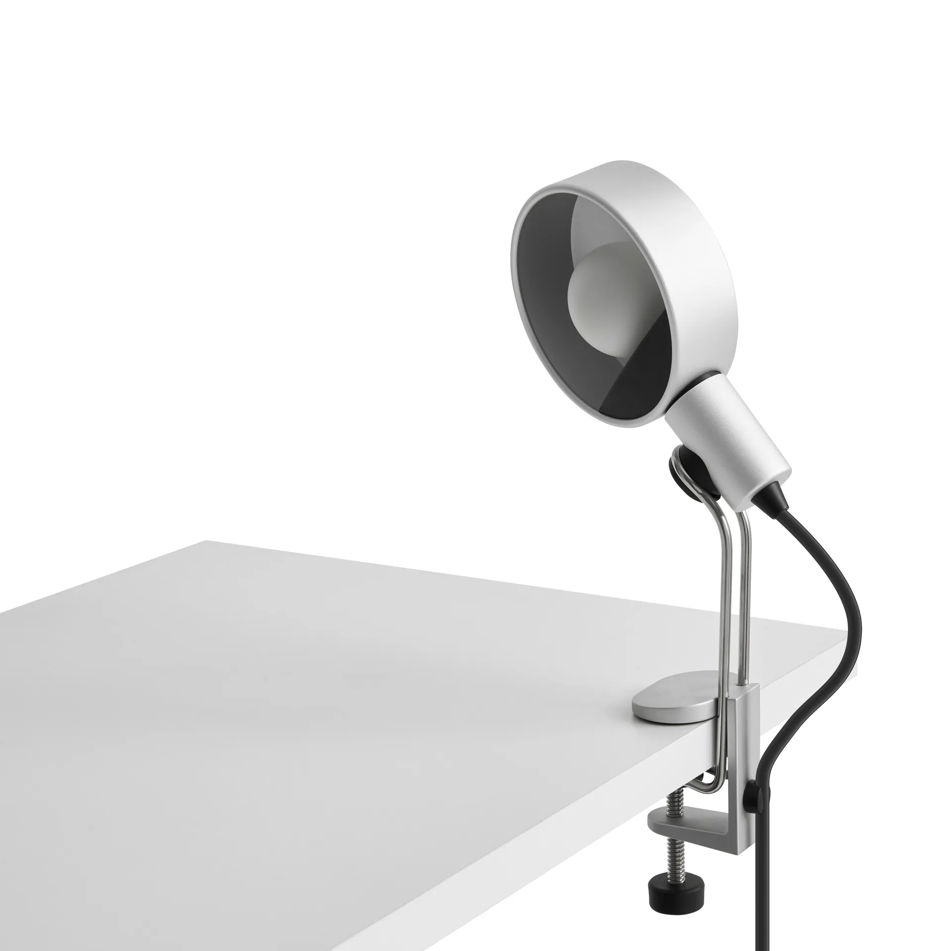Cupola Clip clamp lamp 29,5 cm, Clear anodised HAY