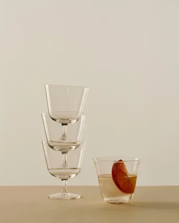 Curve Stem drinking glass 2-pack - Clear - HAY