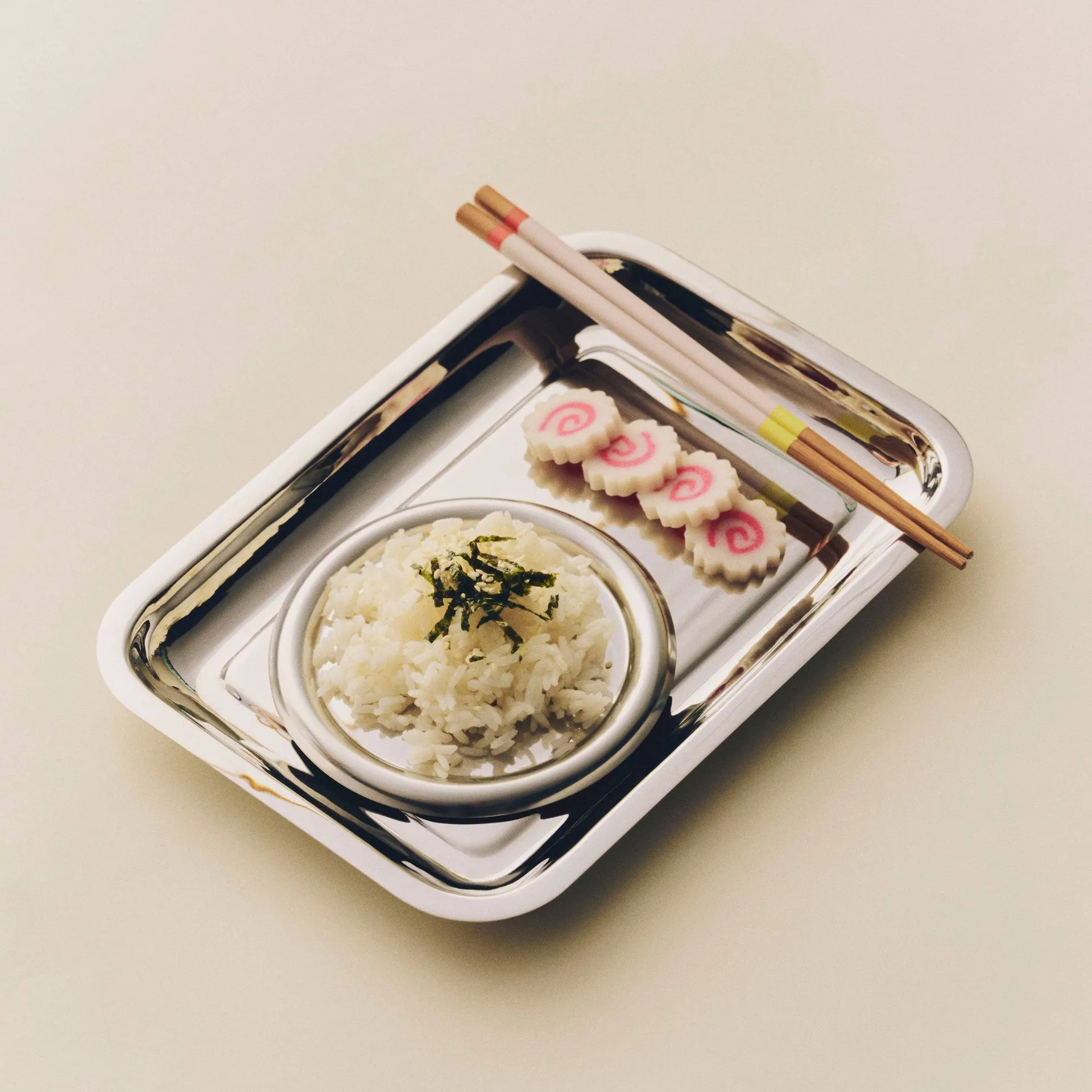 Essential Steel serving platter, Stainless steel rectangular small HAY