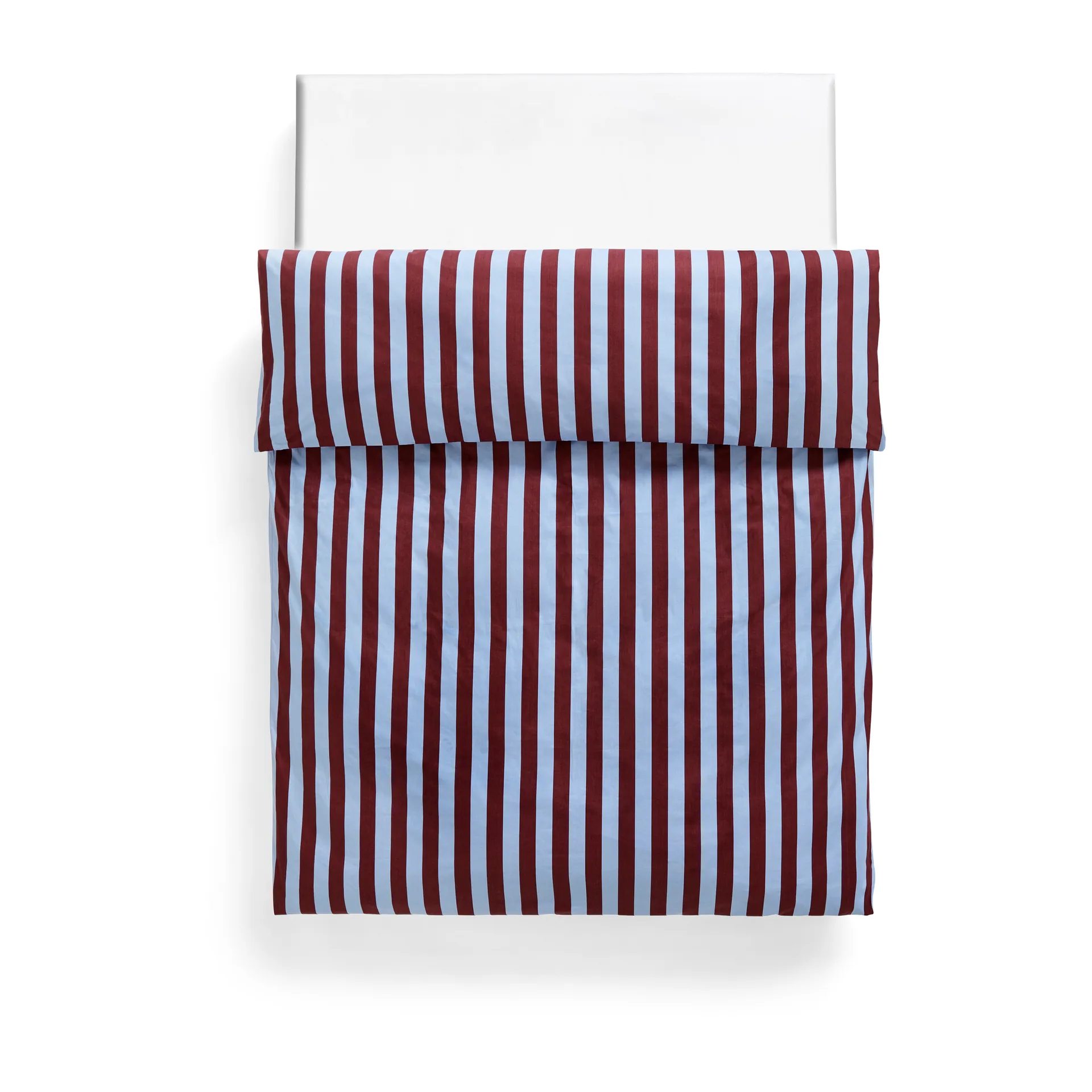 Été duvet cover 220x220 cm, Bordeaux-Sky blue HAY