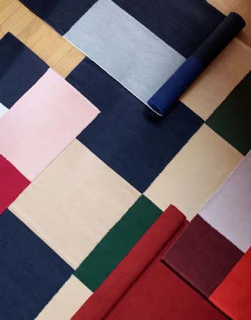 Ethan Cook Flat Works rug 170x240 cm - Peach green check - HAY