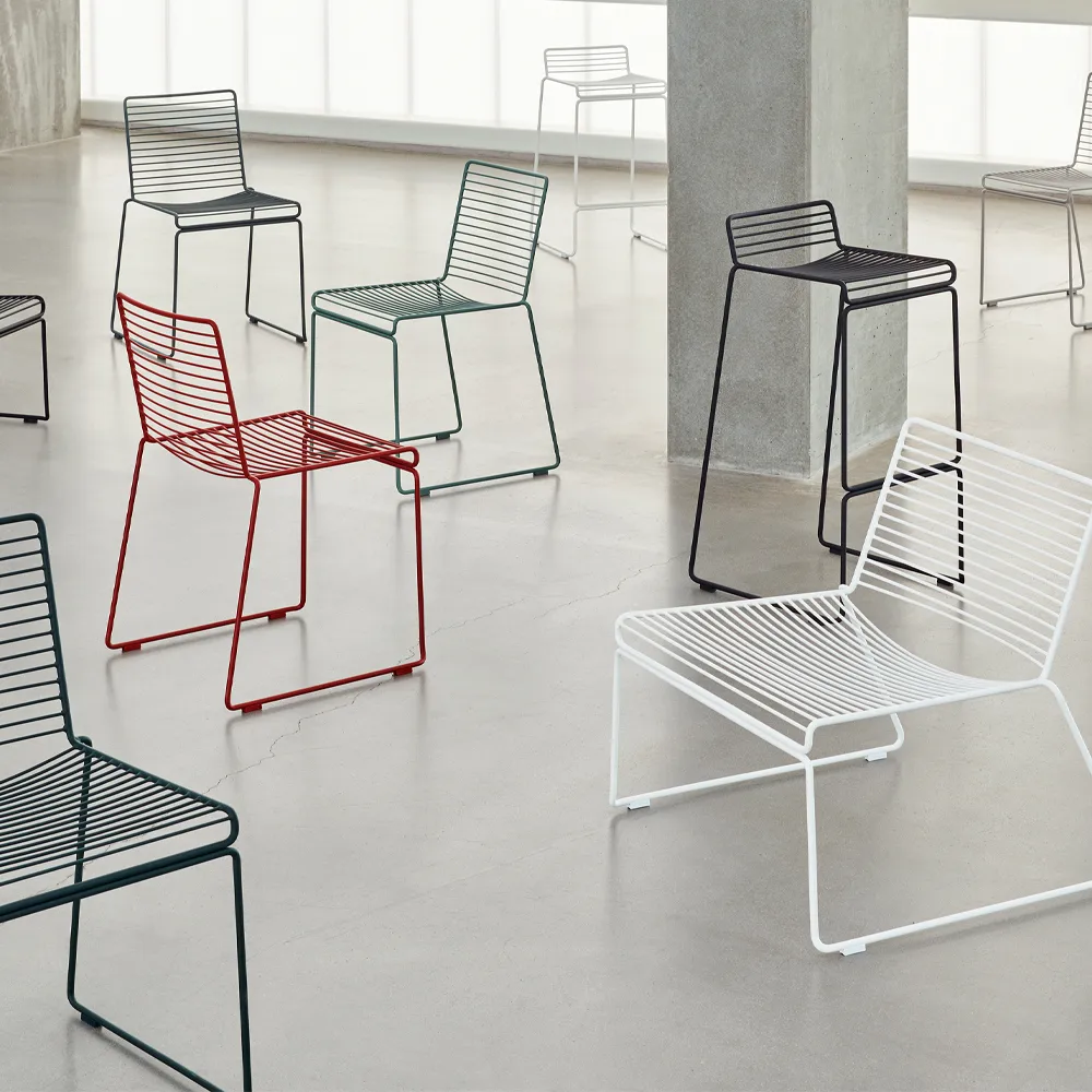 Hee High barstool 75 cm, White HAY