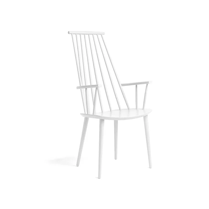 J110 armchair - White lacquered beech - HAY