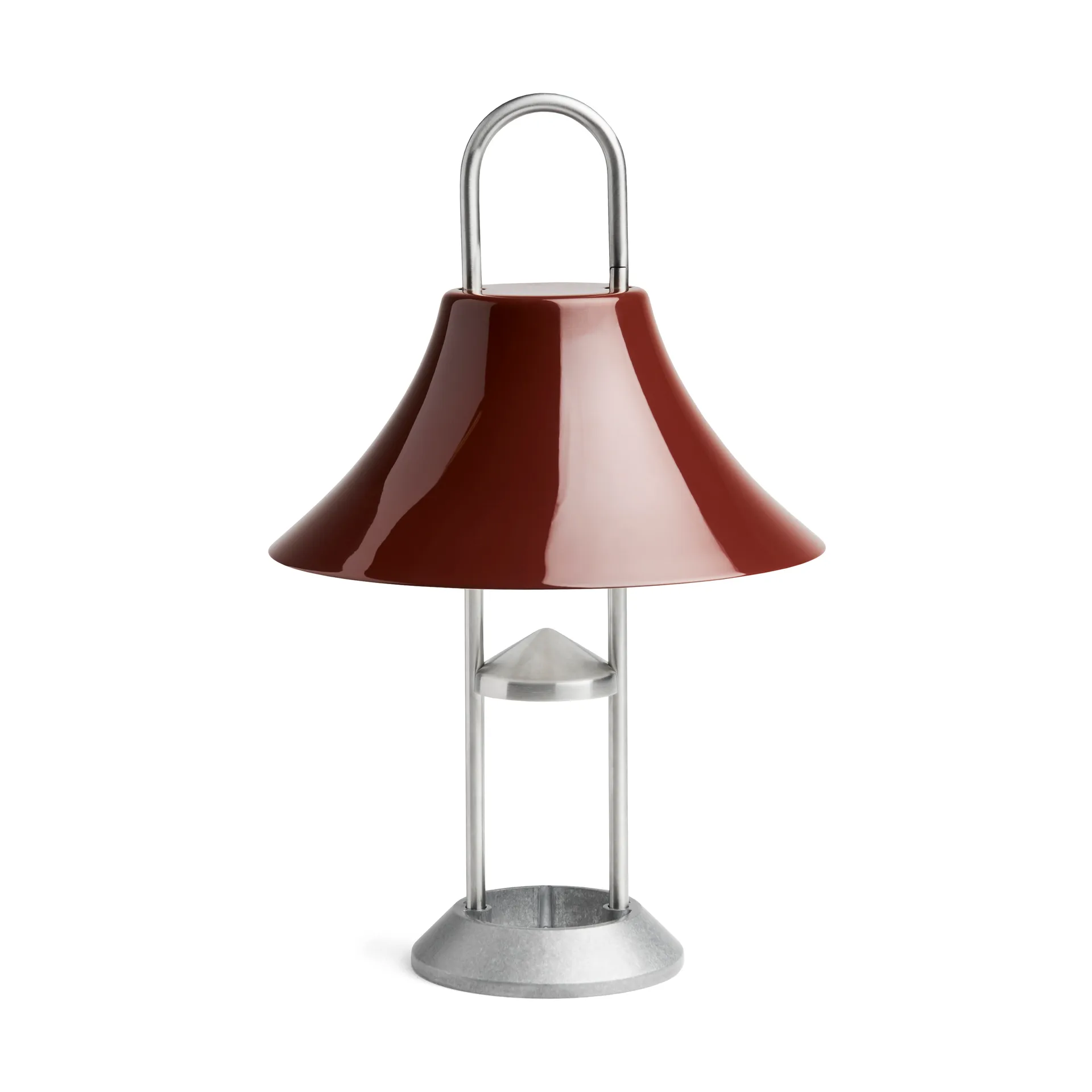 Mousqueton portable table lamp, Iron red HAY