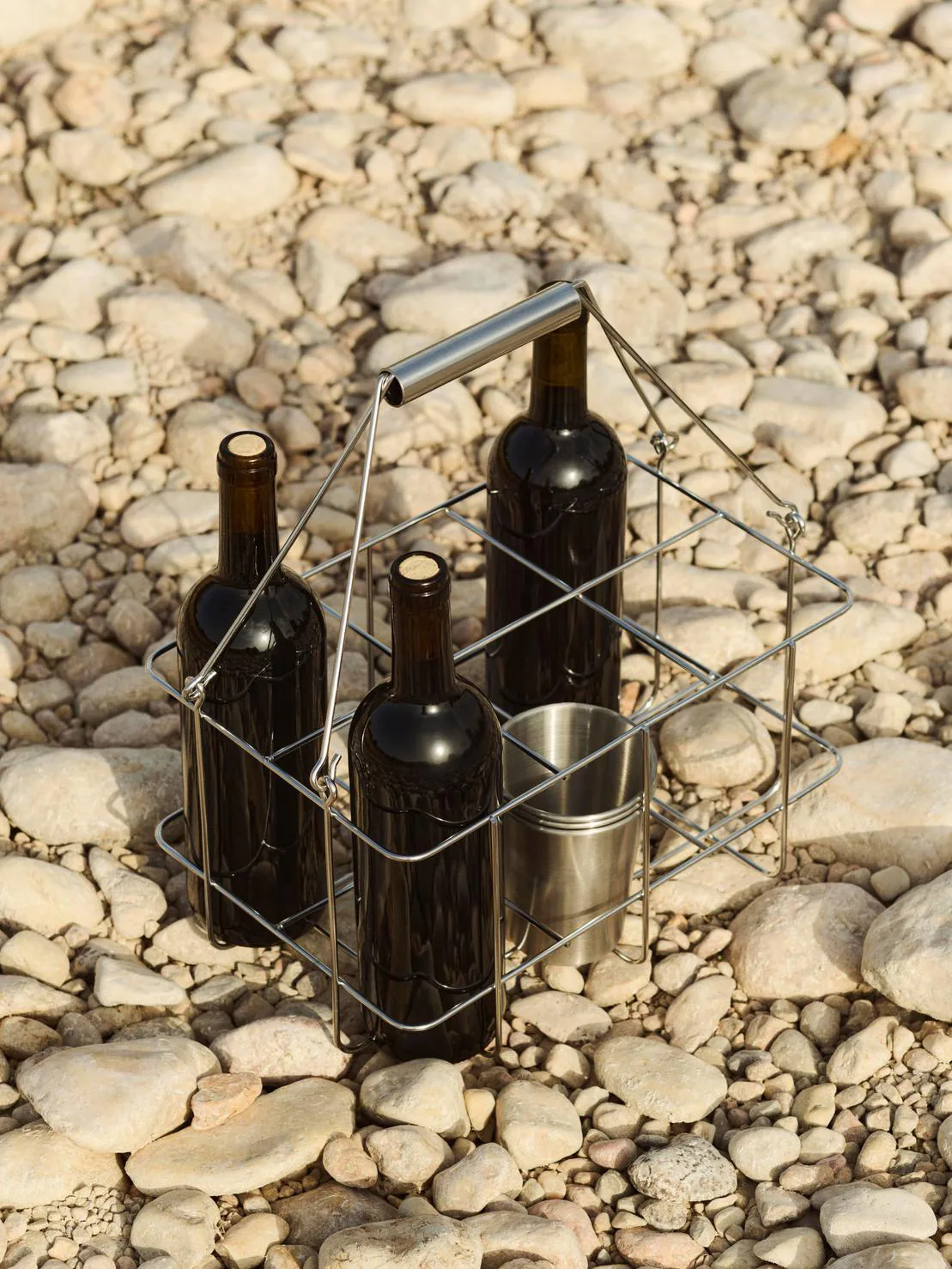 Outdoor Market bottle storage, Stainless steel, 6 bottles HAY