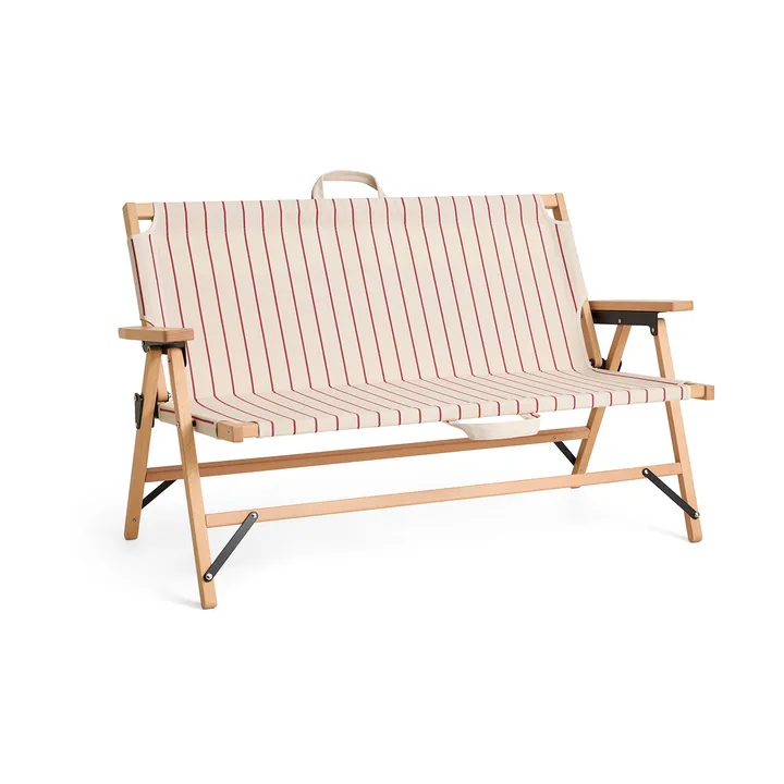 Outdoor Market foldable sofa - Beige-red, 2-seater - HAY
