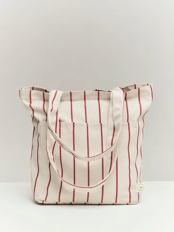 Outdoor Market tote bag - Beige-red, medium - HAY