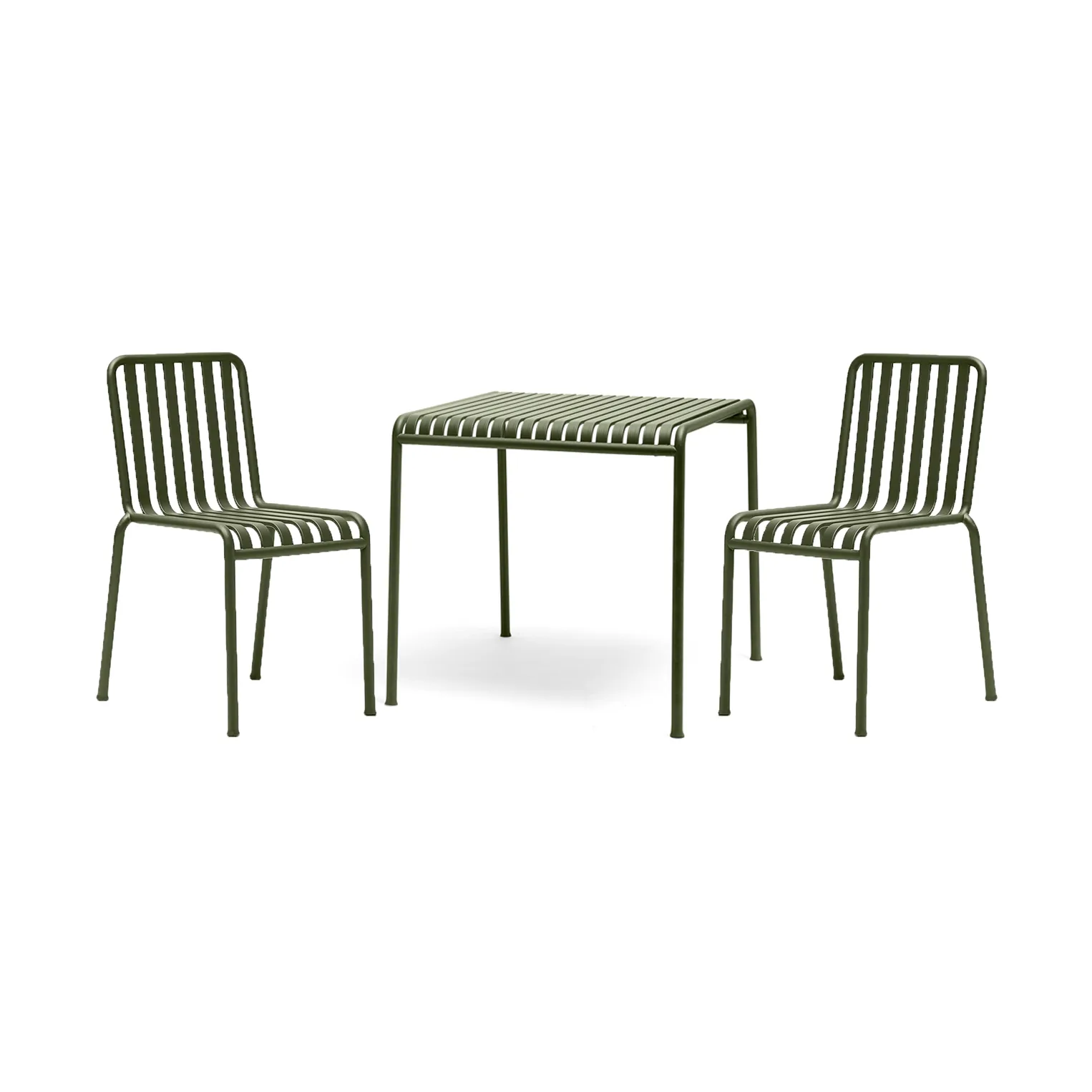 Palissade dining set 2 chairs 82,5x90 cm - Olive HAY