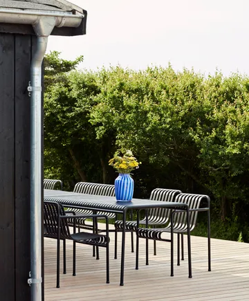 Palissade dining set 2 chairs + bench 170x90 cm - Anthracite - HAY