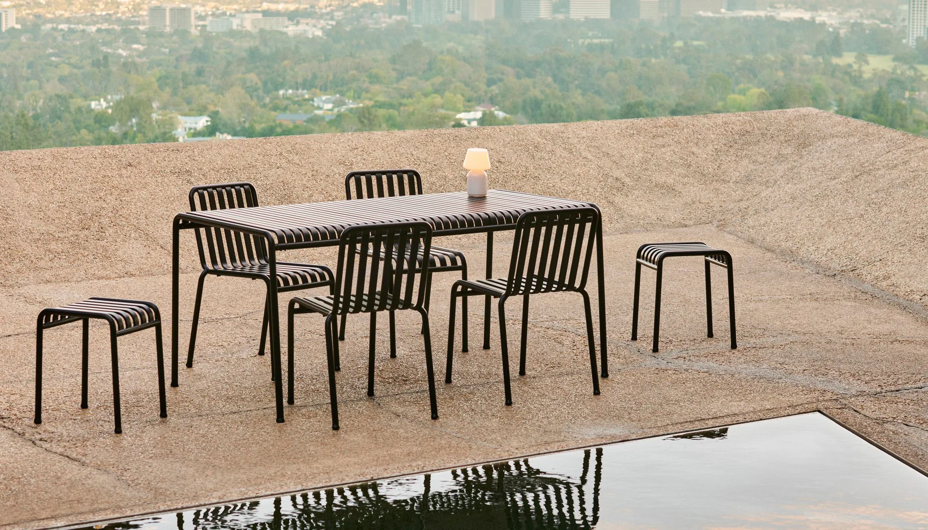 Palissade dining set 6 chairs 170x90 cm anthracite HAY
