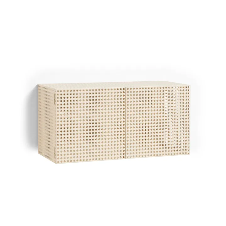 Perforated Cabinet wall cabinet small - Eggshell - HAY