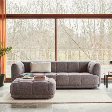Quilton ottoman - Fabric Swarm multi - HAY