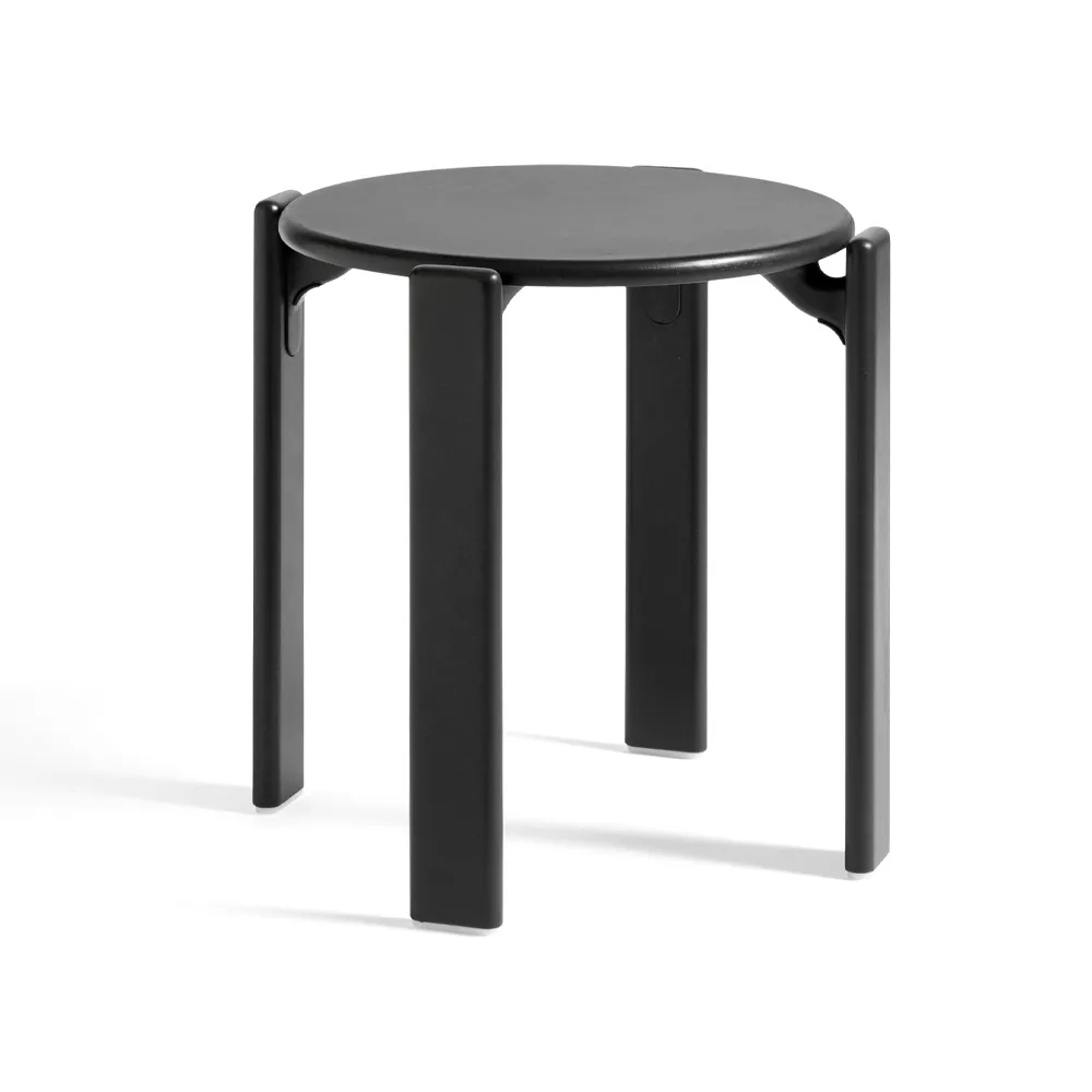 Rey round stool Ø46.5x46 cm, Deep black HAY