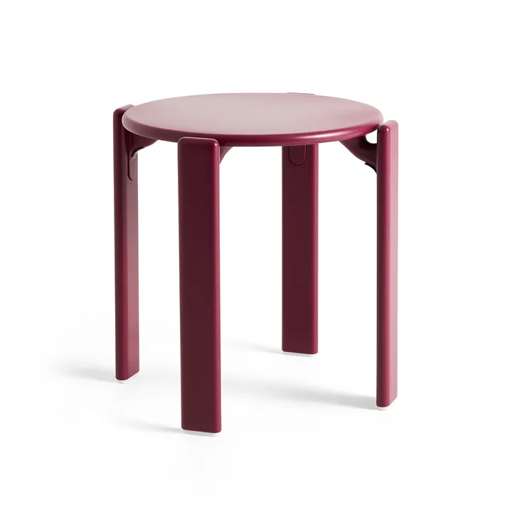 Rey round stool Ø46.5x46 cm - Grape red - HAY