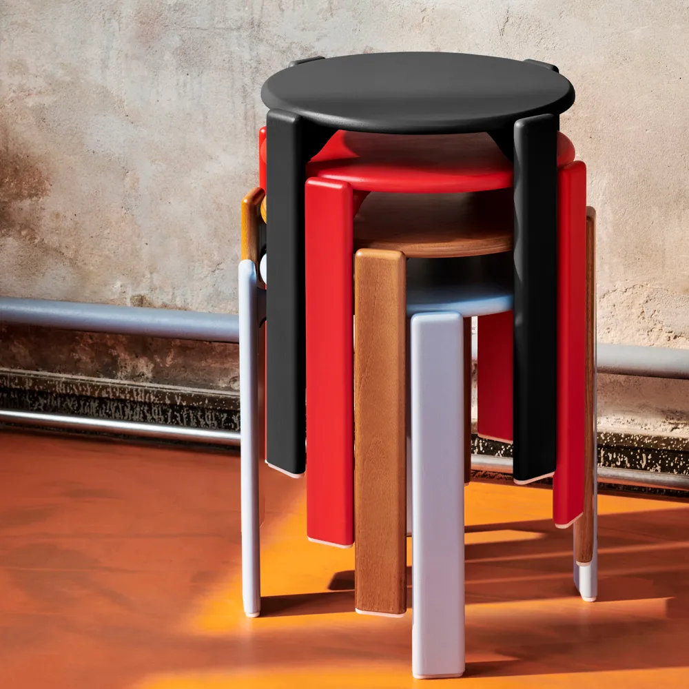 Rey stool Ø46,5x46 cm, Slate blue HAY