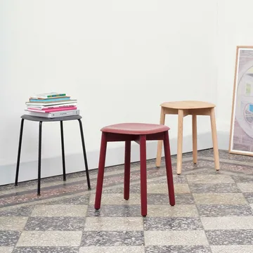 Soft Edge 72 stool - Dusty green-dusty green oak frame - HAY