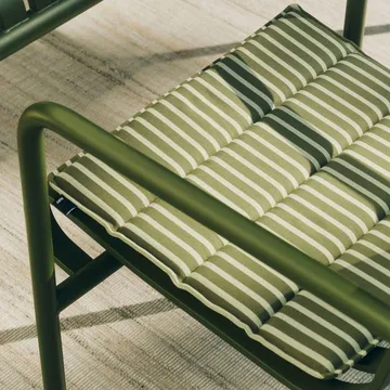 Terrazza seat cushion - Olive bold stripe, 40x40 cm - HAY
