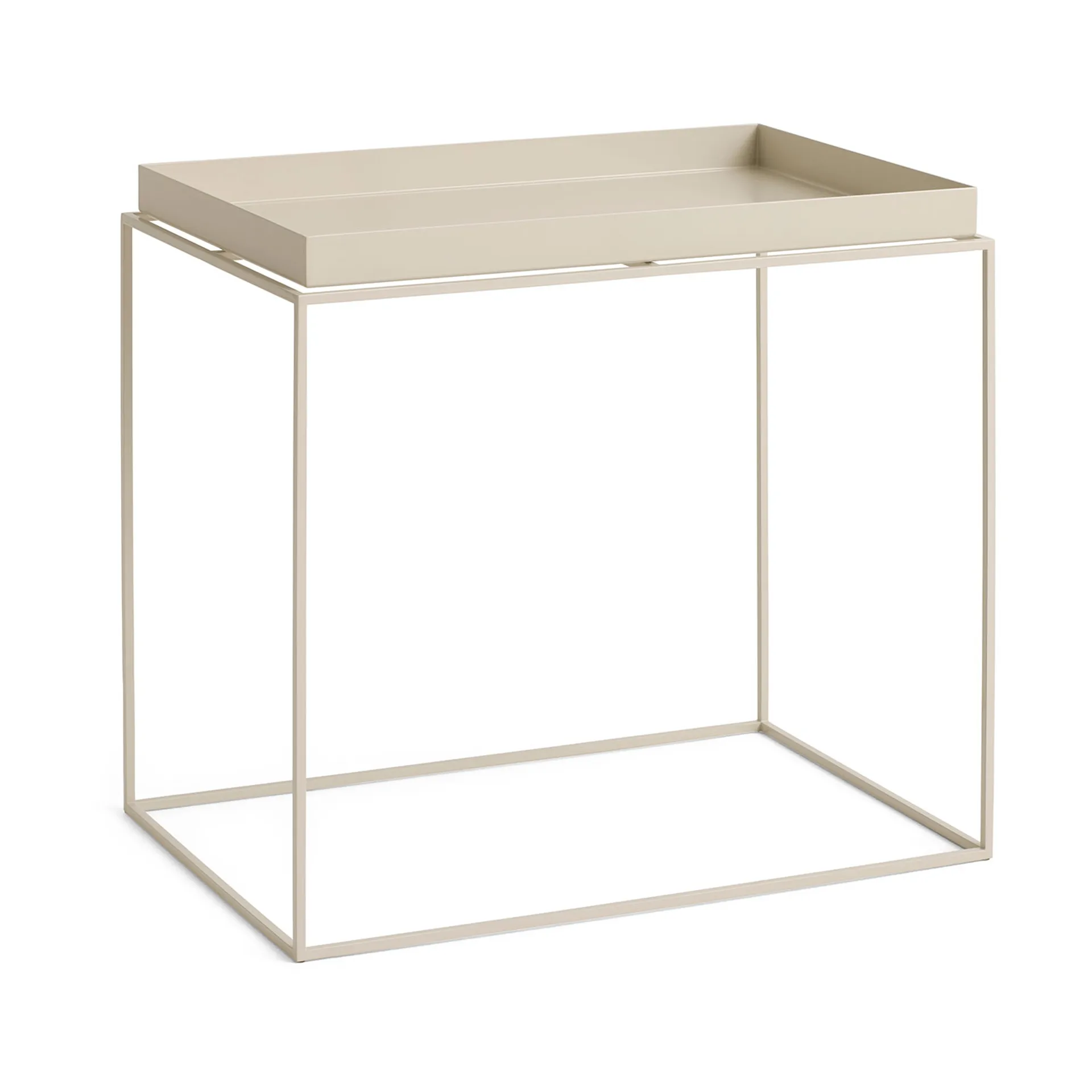 Tray Table medium side table, Warm beige, 40x60x54 cm HAY