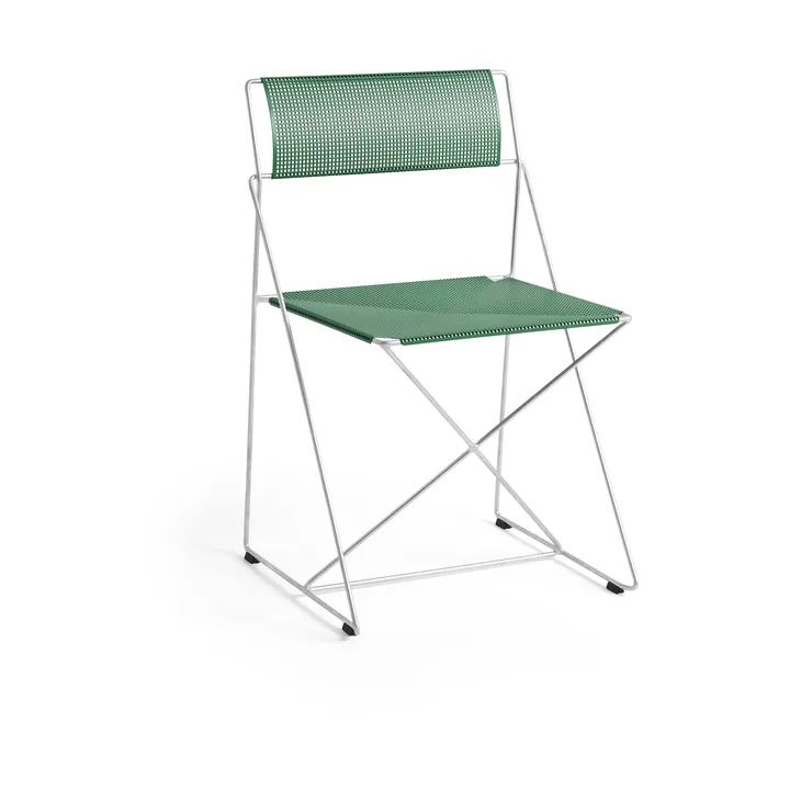 X-Line Indoor Outdoor chair - Leek green-hot galvanised - HAY