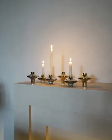 Doublet no. 01 small candlestick - Chrome - Hein Studio