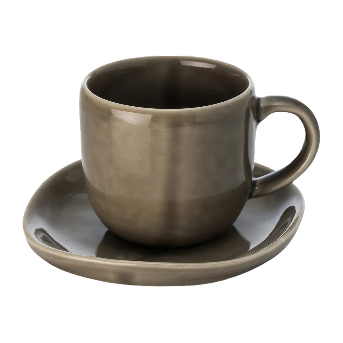 Heirol x Nosse Svelte cup with saucer 12 cl, Olive Heirol