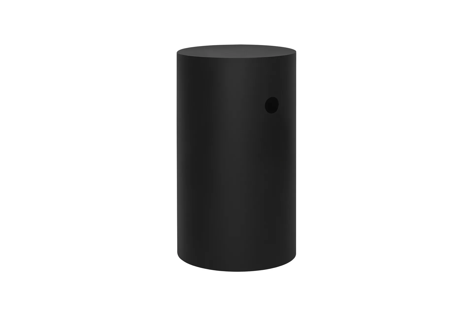 Hide pedestal Ø38x68 cm, Jet black textured Hem