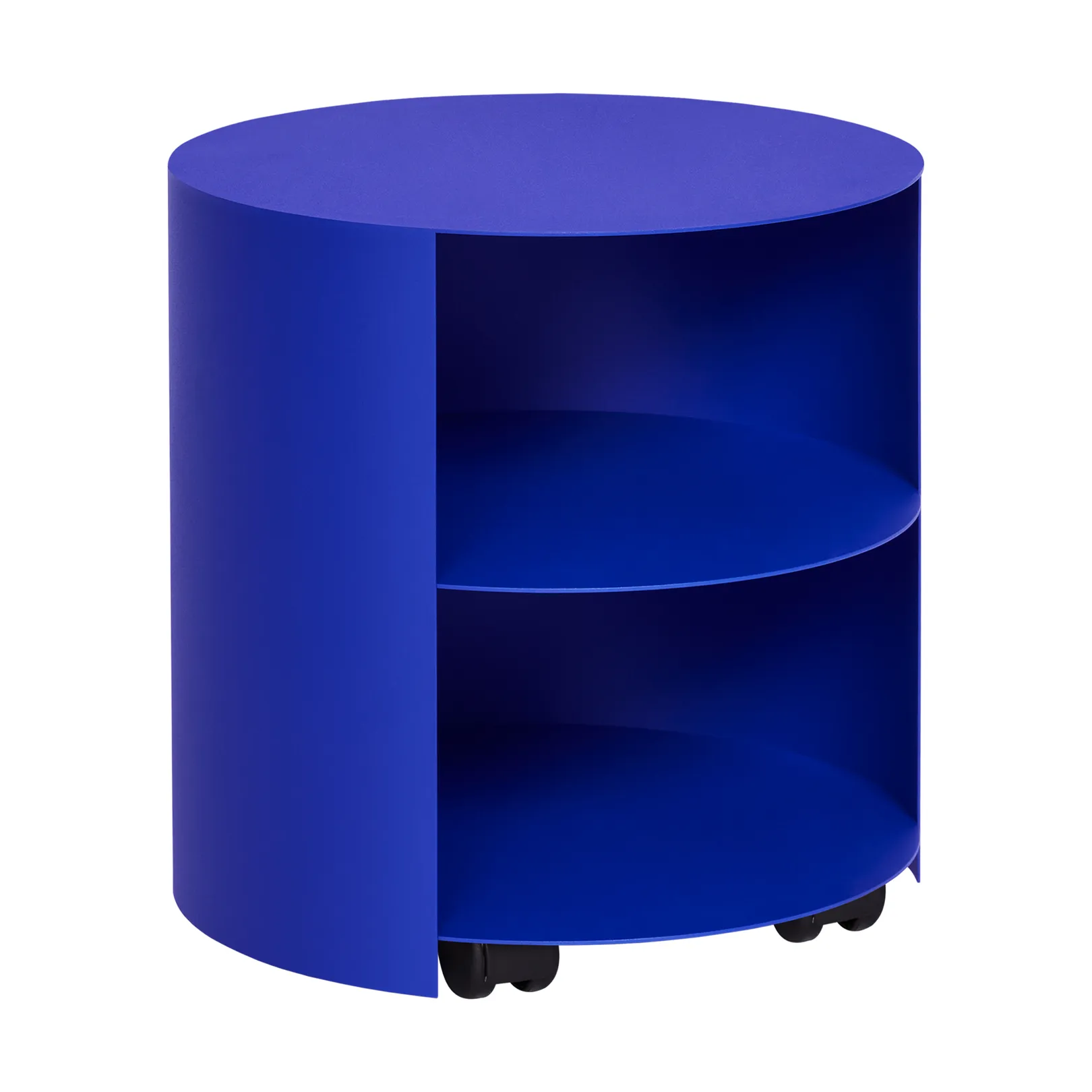 Hide side table Ø38x41 cm, Ultramarine blue textured Hem