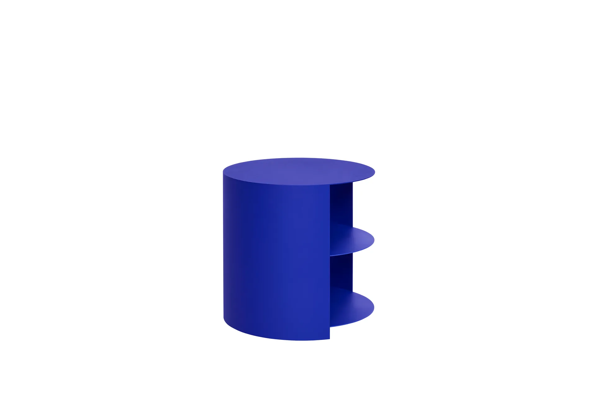 Hide side table Ø38x41 cm, Ultramarine blue textured Hem