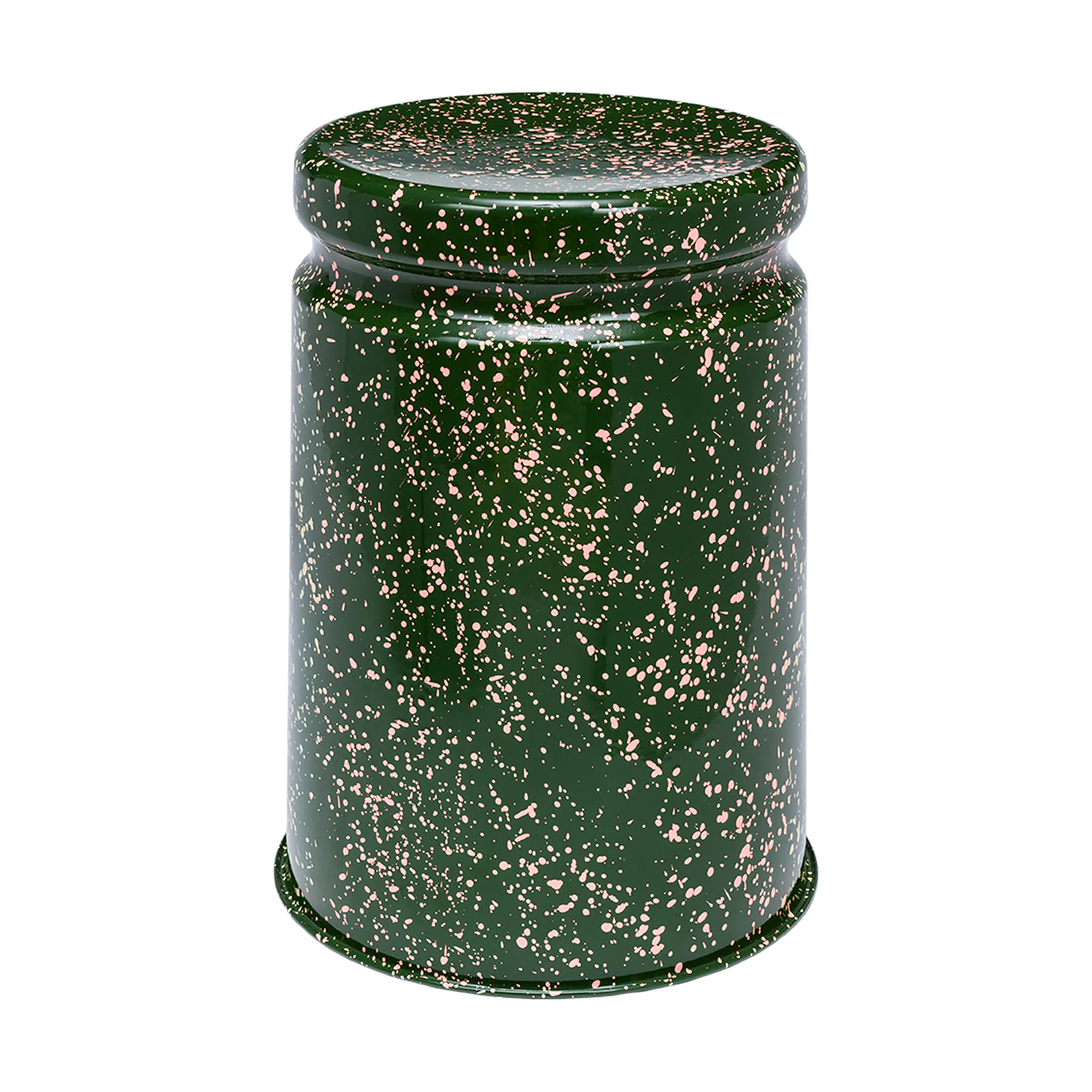 Last round stool Ø32x44 cm, Green-pink splatter Hem