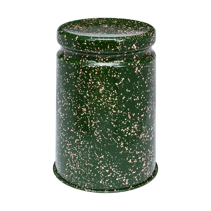 Last round stool Ø32x44 cm - Green-pink splatter - Hem