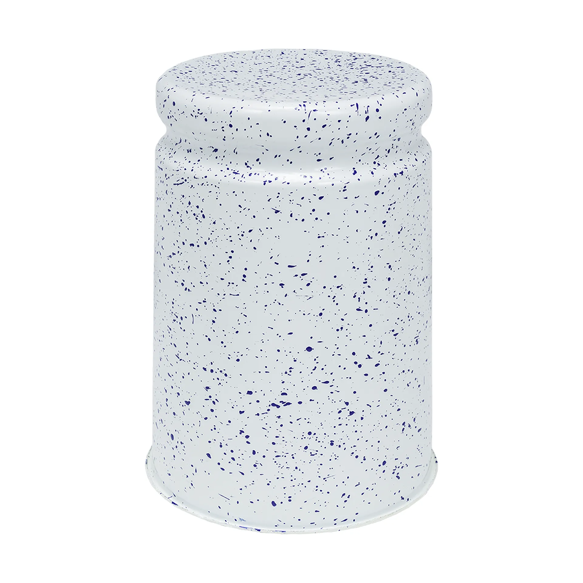 Last round stool Ø32x44 cm, White-blue splatter Hem