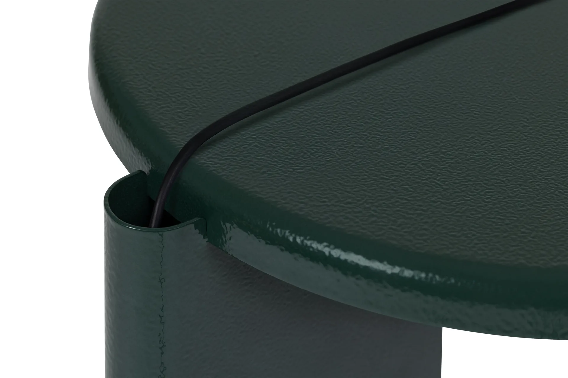 Lolly side table 56 cm, Black green gloss Hem
