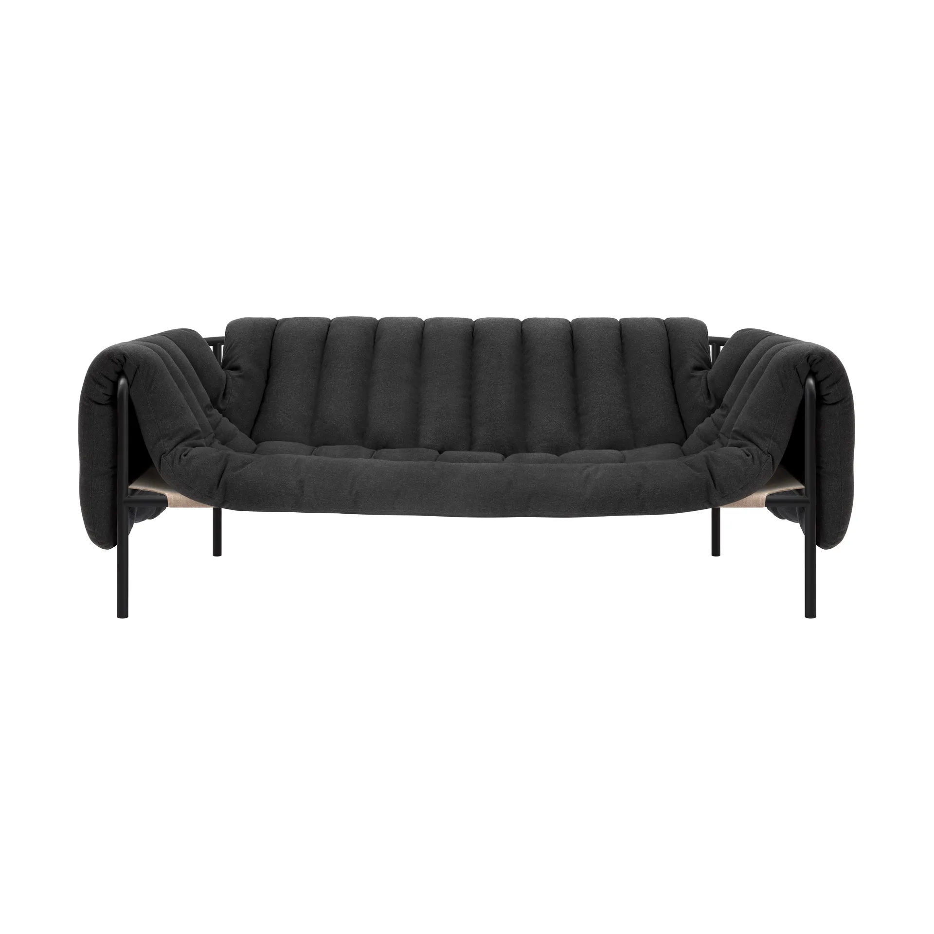 Puffy 2,5-seater sofa 205 cm, Anthracite-black grey Hem