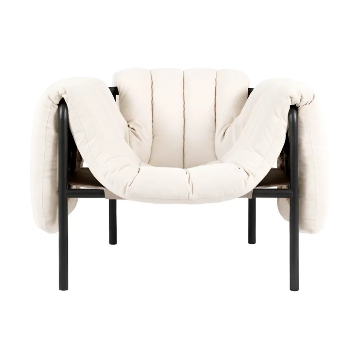 Puffy lounge chair - Natural-black grey - Hem