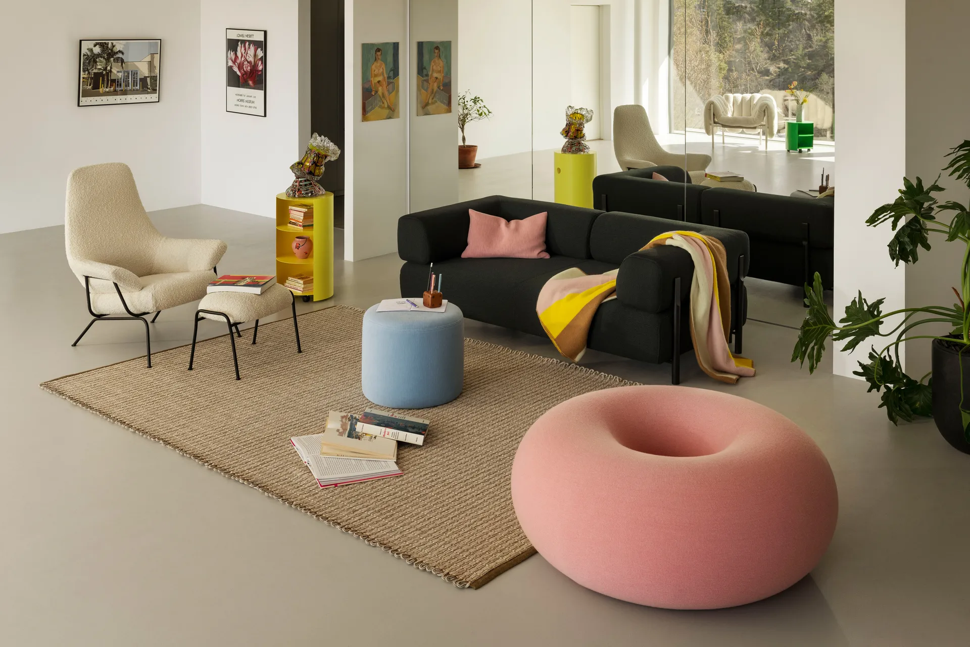 Rope rug Large 200x300 cm, Seaweed Hem