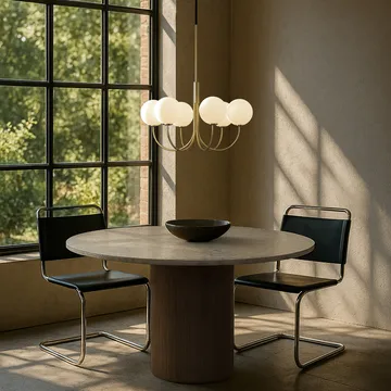 Ballon Chandelier - Satin brass, Ø60 cm - Herstal