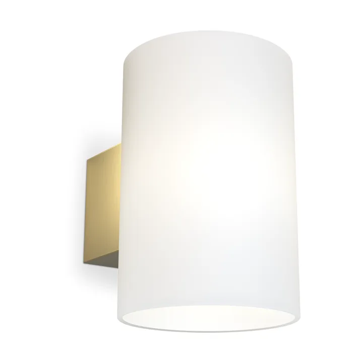 Evoke wall lamp large - Satin brass-opal glass - Herstal