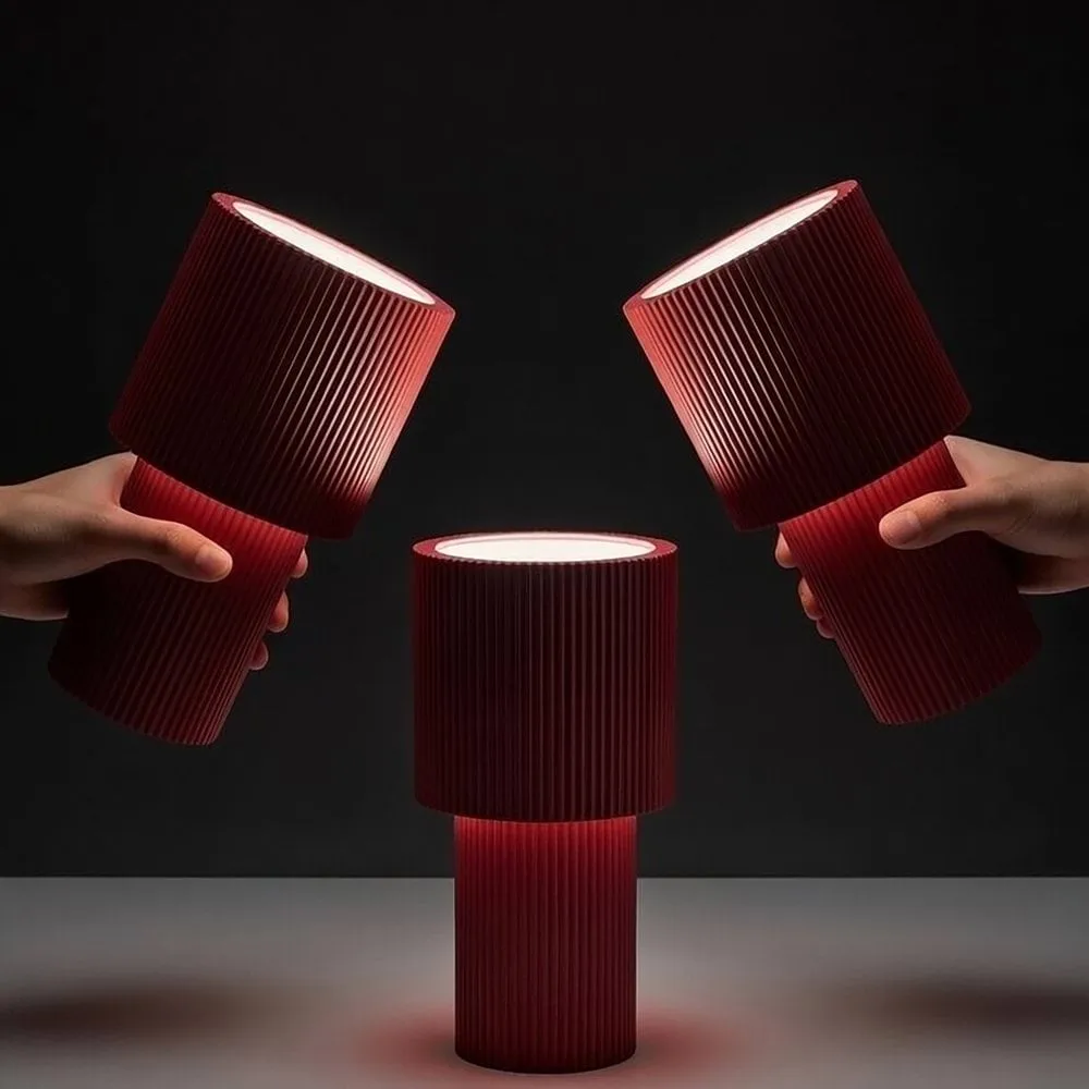 Iluma portable table lamp, Red Herstal