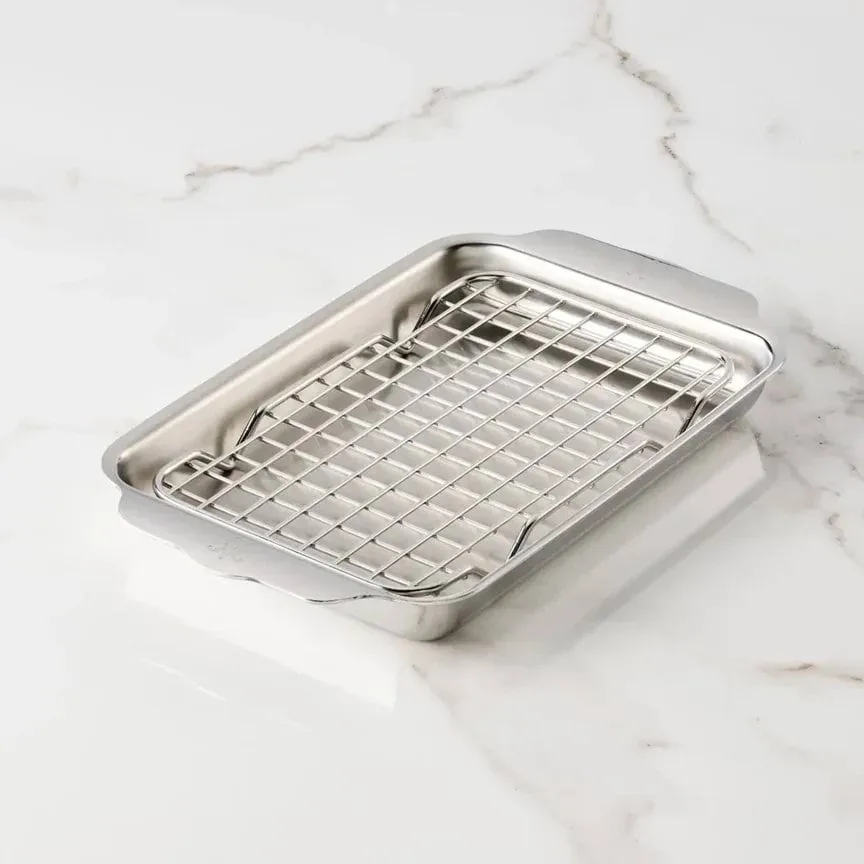 Hestan Ovenbond baking tray with cooling rack, Stainless steel, 16.8x28.8 cm Hestan