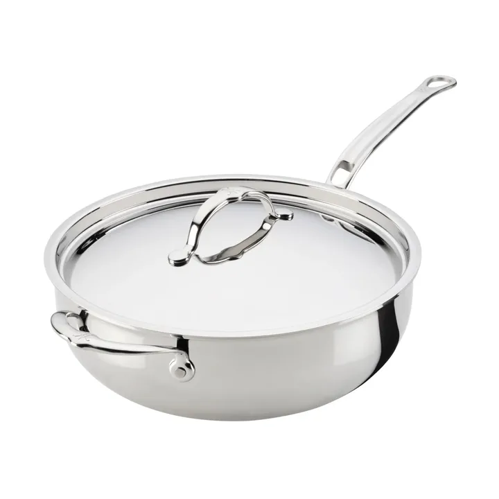 Hestan ProBond Luxe frying pan with lid - Stainless steel, auxiliary handle - Hestan