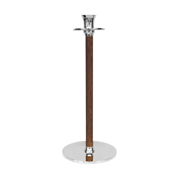 Alto Basso candle holder 35 cm - Nickel-plated brass - Hilke Collection