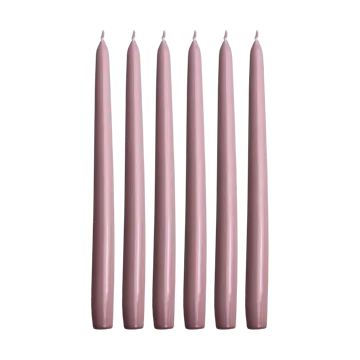Herrgårdsljus candles 30 cm 6-pack - Pink metallic - Hilke Collection