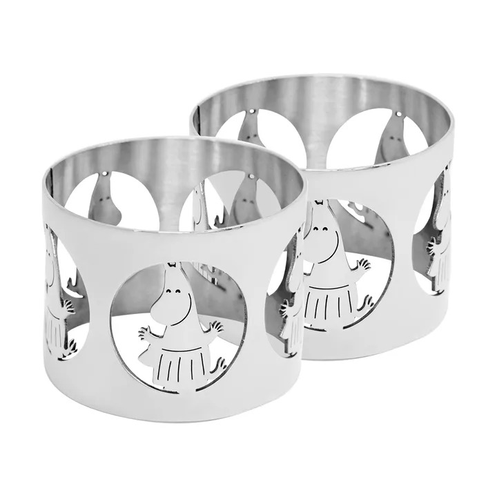 Hilke X Moomin napkin rings Moominmamma 2-pack - Nickel-plated brass - Hilke Collection