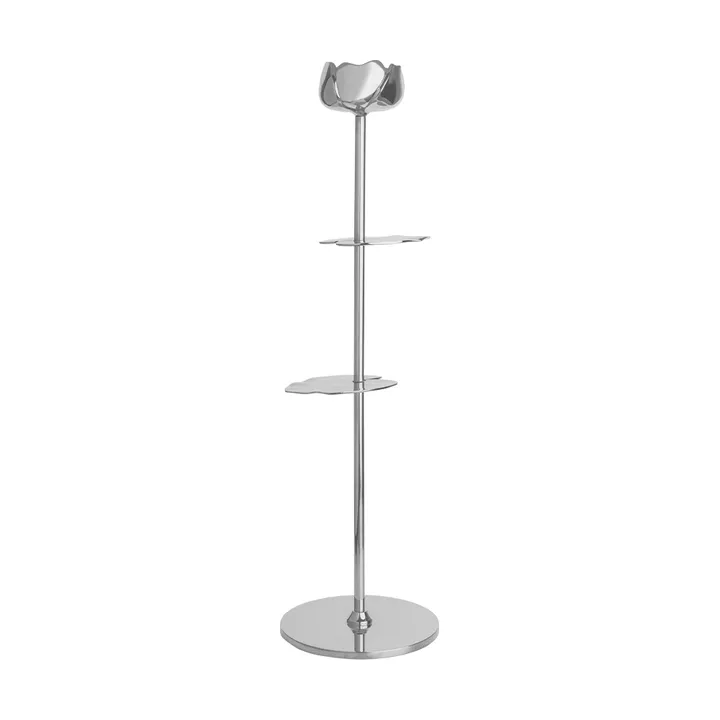 Ninfea Alta candlestick 40 cm - Nickel-plated brass - Hilke Collection