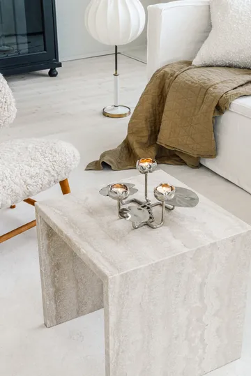 Ninfea grande candlestick - Nickel-plated brass - Hilke Collection
