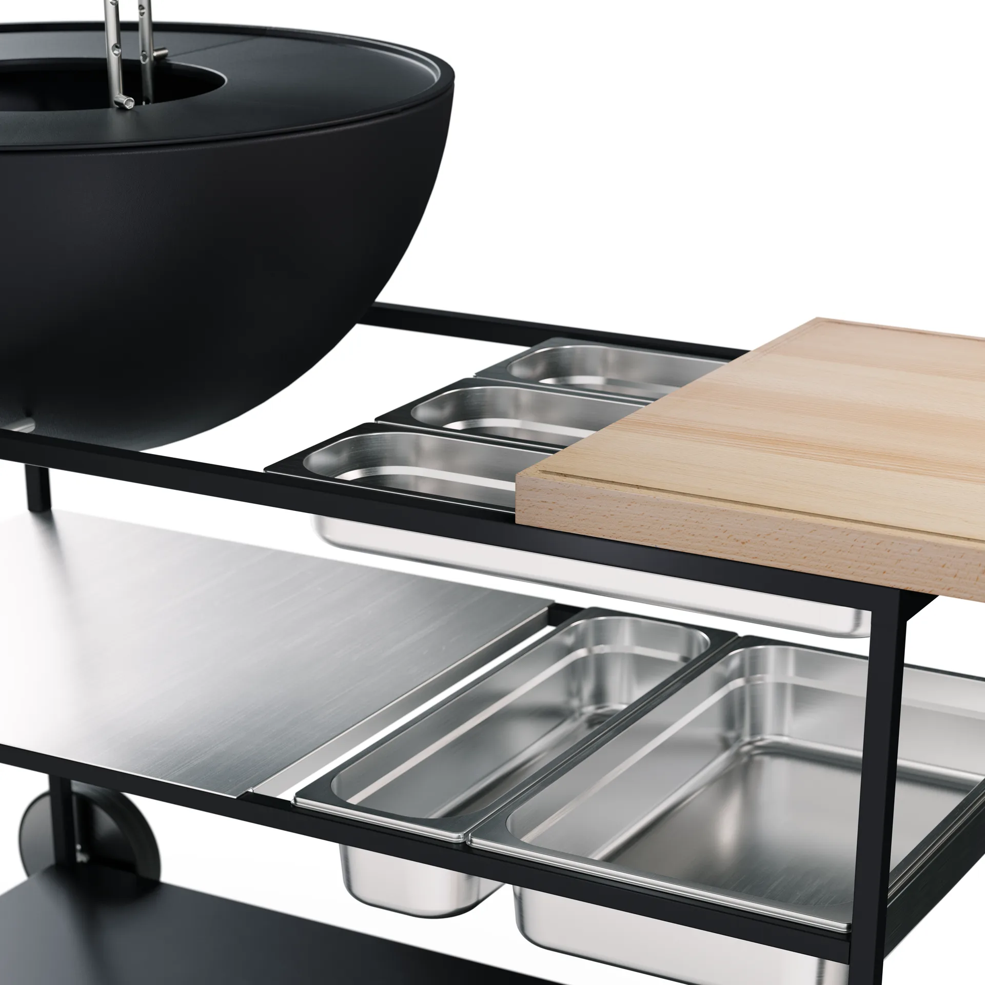 FIRE KITCHEN storage boxes, Stainless steel, 5 pieces Höfats