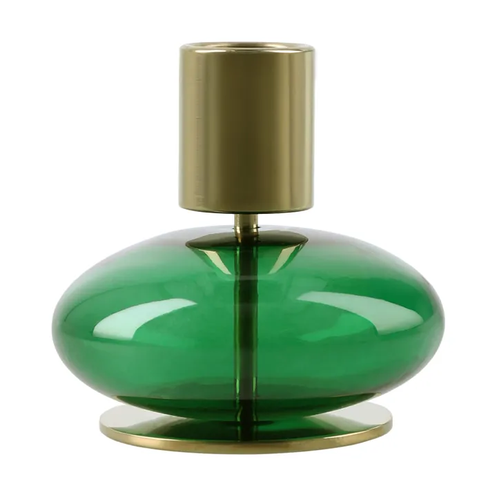 Bubble candle holder 8 cm - Green - Holmegaard