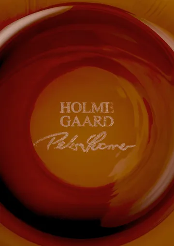 Calabas vase 21 cm - Duo burgundy-amber - Holmegaard