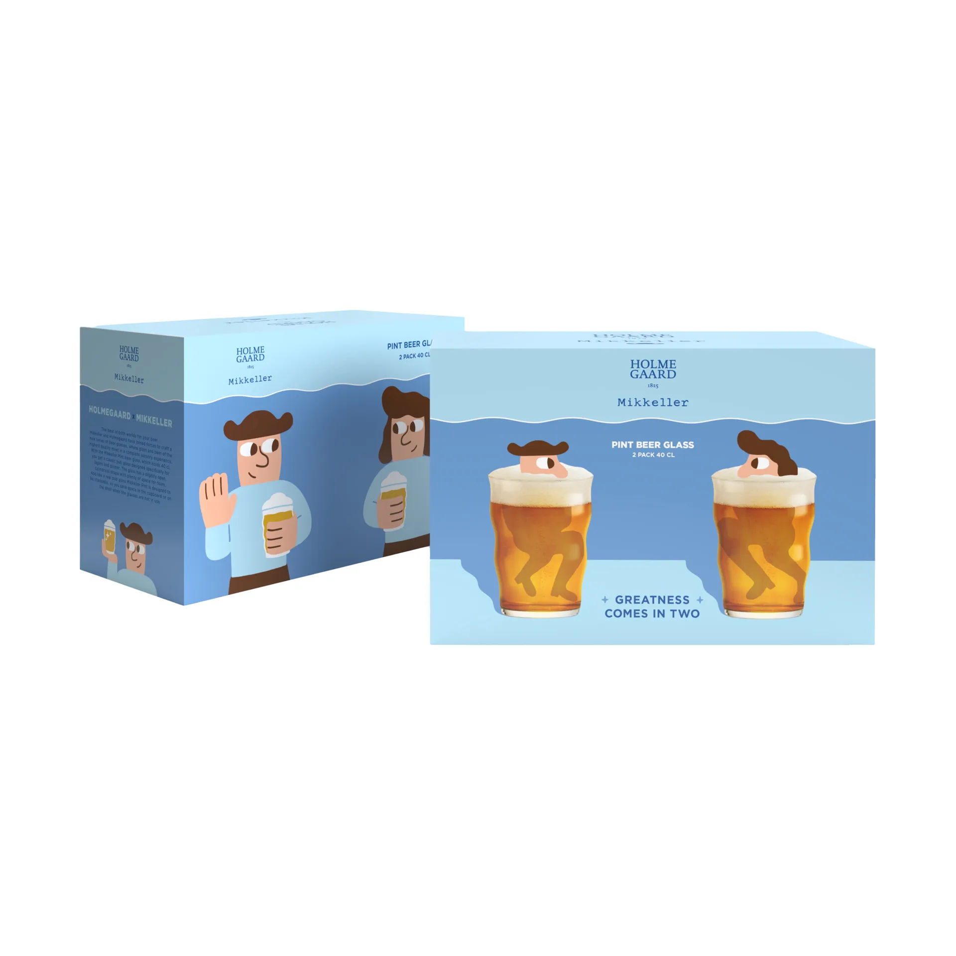 Mikkeller pint beer glass 2-pack, 40 cl Holmegaard